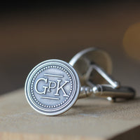 Three Initial Monogram Cufflinks - Thumbnail 3